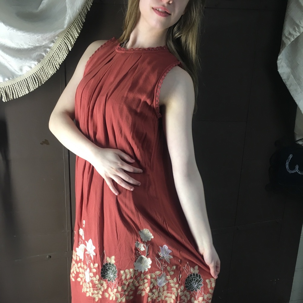 Gorgeous Cupio Lined Gauze Dress w/Crochet Detail